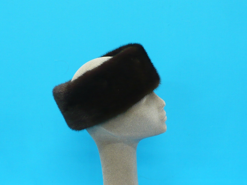 Mahogany mink headband